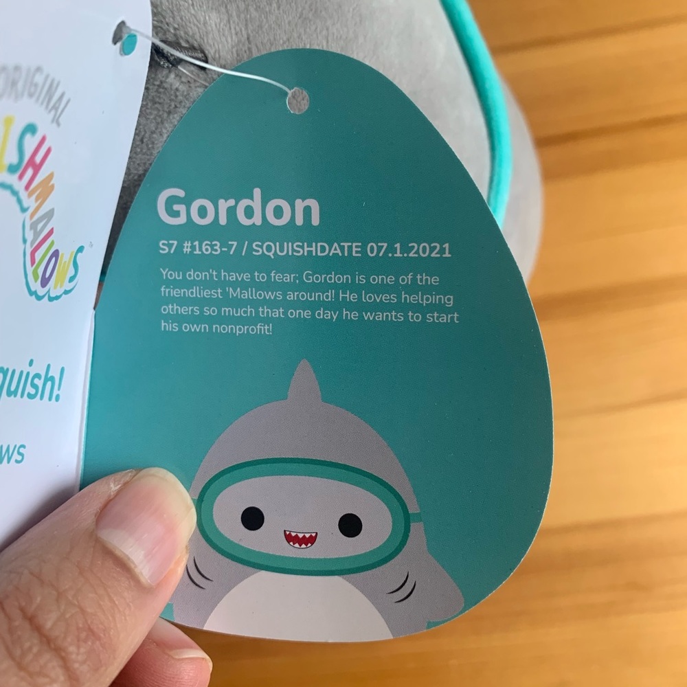 NWT Gordon the Shark with Goggles - size 7” with hang tag - Picture 4 of 5